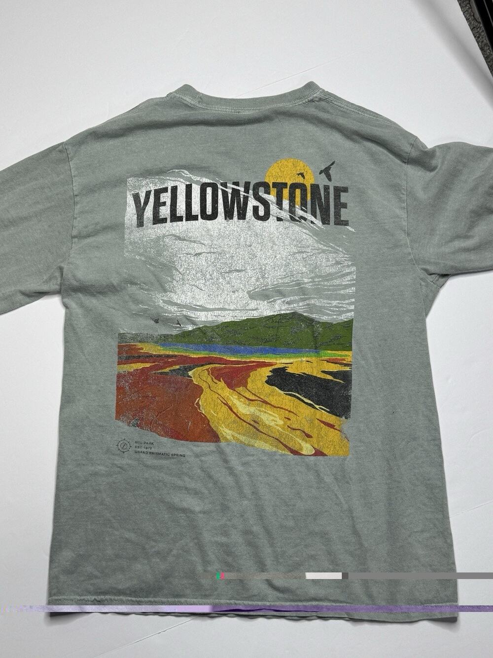 PacSun Yellowstone Grand Prismatic Spring Shirt Mens S Long Sleeve